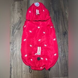 Barely worn! Pet Winter Puffer Jacket Moose Pattern